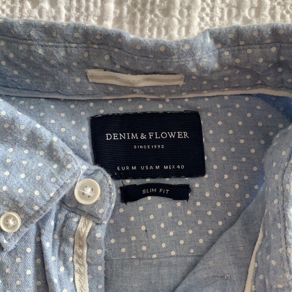 Baby Blue Spotted Button-Up - Picture 2 of 8